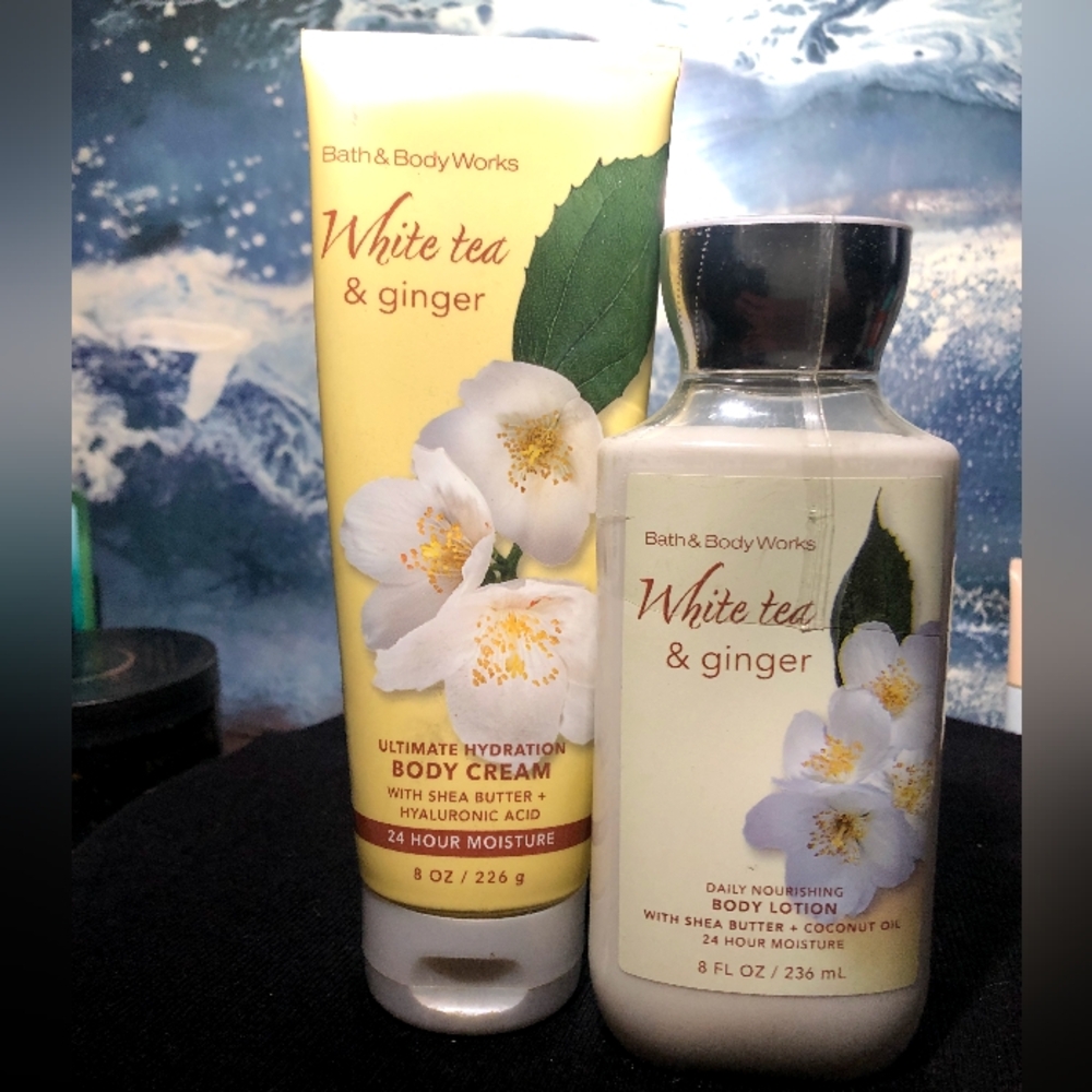 Bath & Body Works White Tea & Ginger Body Care Set